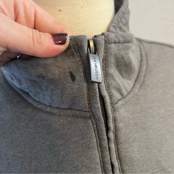 Van Heusen Flex Stretch Classic-Fit Quarter-Zip Fleece Lined Pullover Size XL - Picture 10 of 10